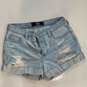 Hollister Light Blue Denim Shorts size 7 W 28